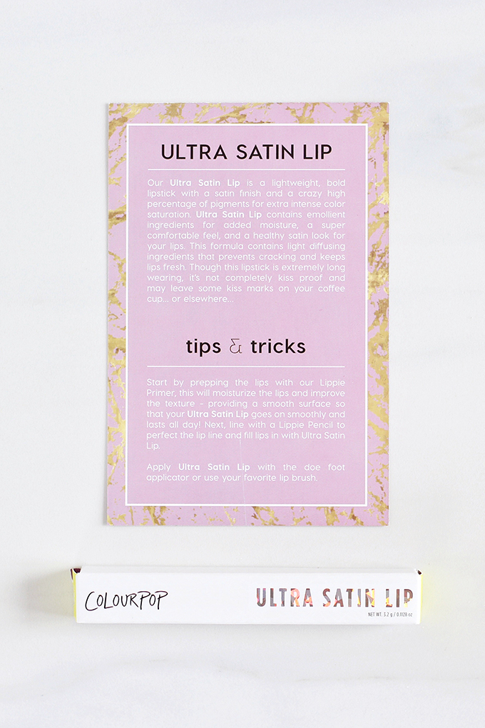 Colourpop Ultra Satin Lip Photos, Review, Swatches // JustineCelina.com