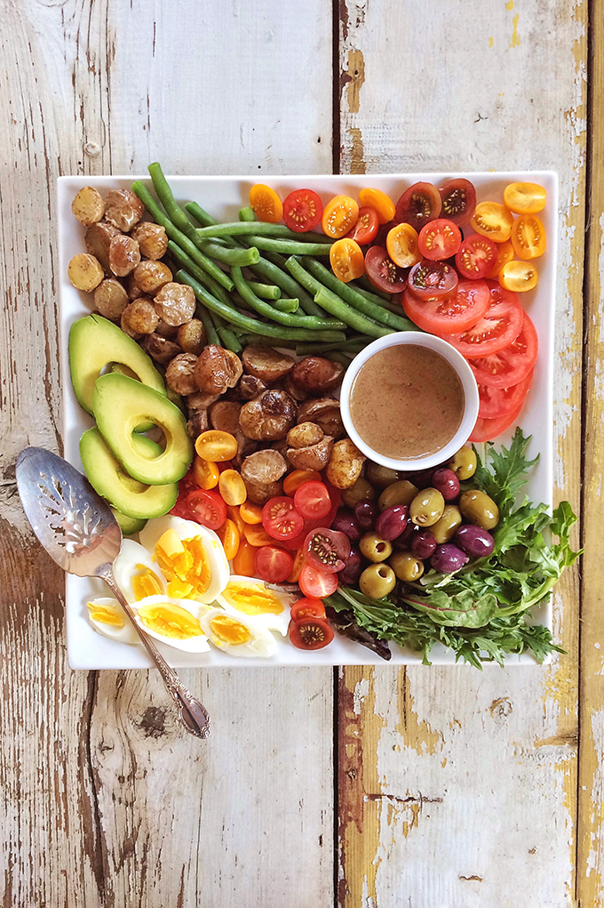 CRUDITÉ STYLE NIÇOISE SALAD // JustineCelina.com