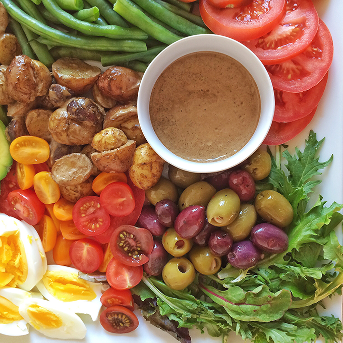 CRUDITÉ STYLE NIÇOISE SALAD // JustineCelina.com