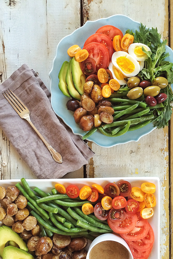 CRUDITÉ STYLE NIÇOISE SALAD // JustineCelina.com