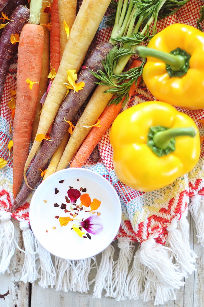 Rainbow Carrot & Yellow Pepper Soup // JustineCelina.com