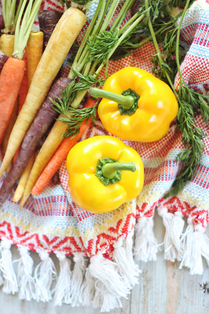 Rainbow Carrot & Yellow Pepper Soup // JustineCelina.com