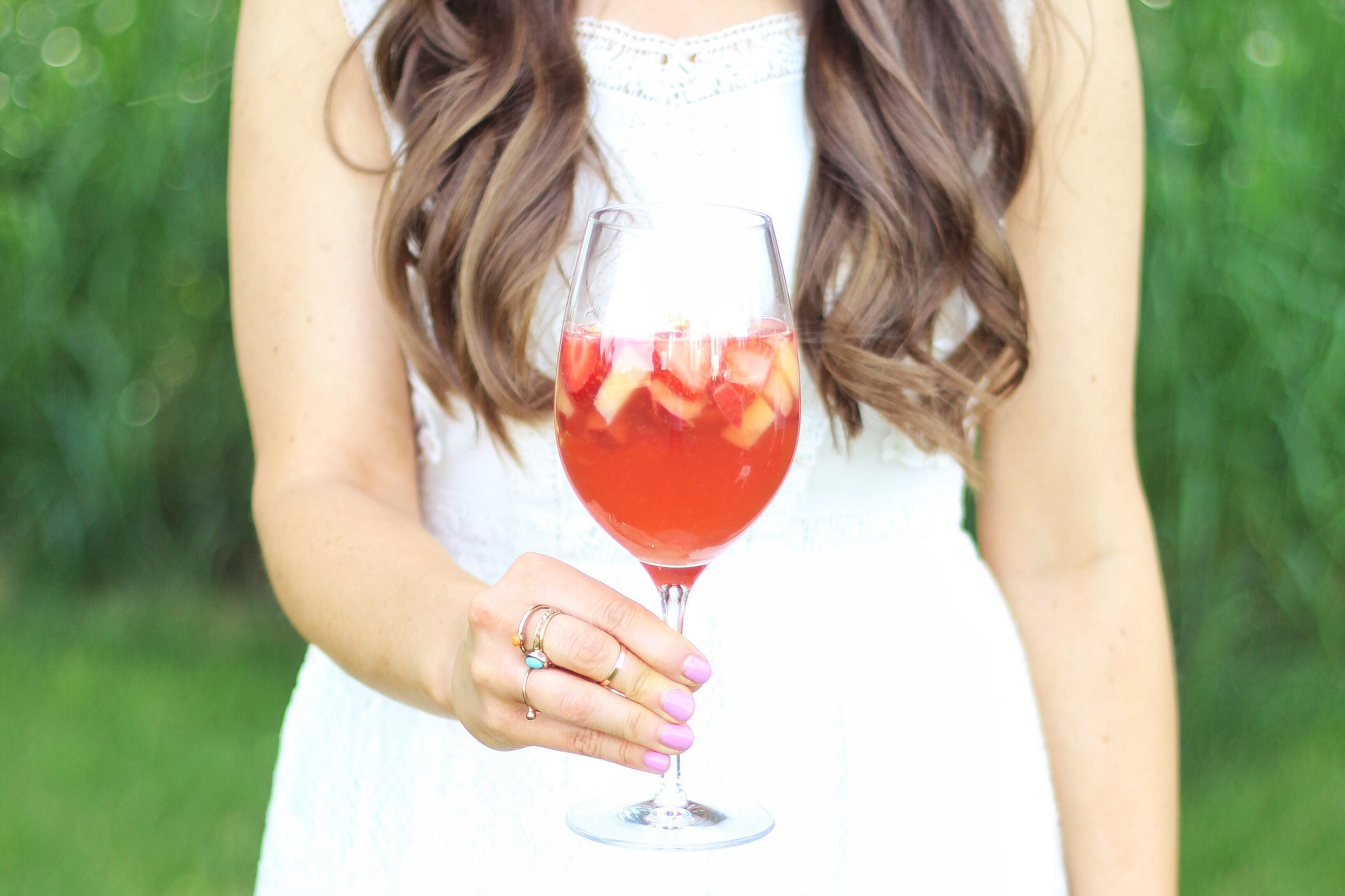 Rosé Lychee Elderflower Sangria // JustineCelina.com