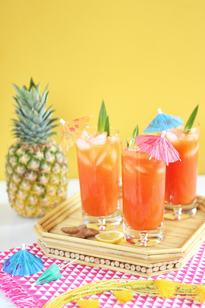 Tropical Pineapple Turmeric Cooler // JustineCelina.com