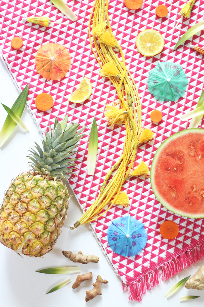 Tropical Pineapple Turmeric Cooler // JustineCelina.com