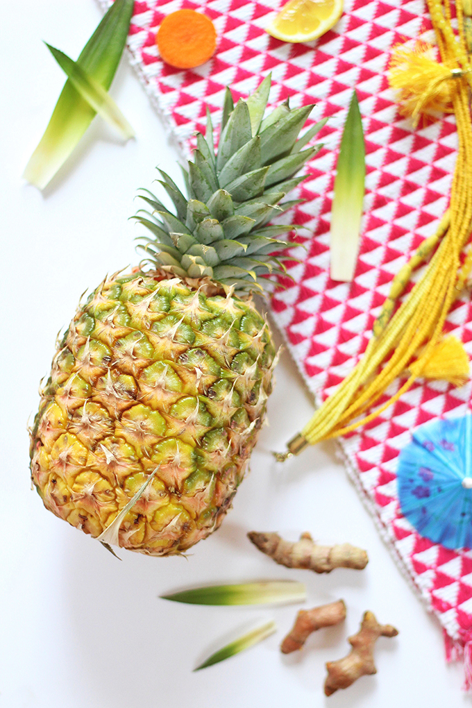 Tropical Pineapple Turmeric Cooler // JustineCelina.com