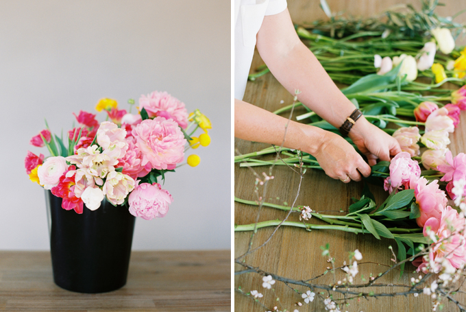 DIY | How to Make a Summer Flower Arrangement with Rebecca Dawn Design // JustineCelina.com