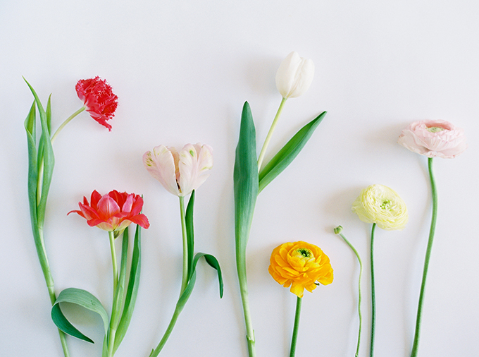 DIY | How to Make a Summer Flower Arrangement with Rebecca Dawn Design | Secondary Flowers: Ranunculus and Tulips // JustineCelina.com