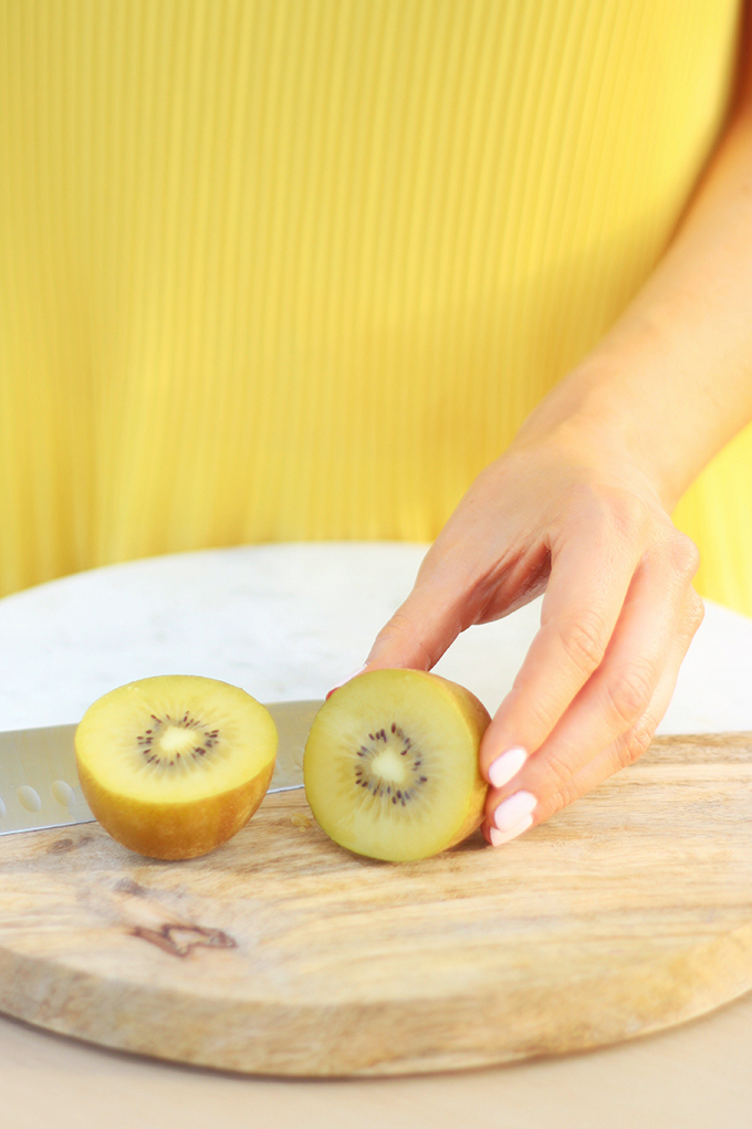 Zespri SunGold Kiwifruit Golden Kiwi Piña Colada Popsicles // JustineCelina.com