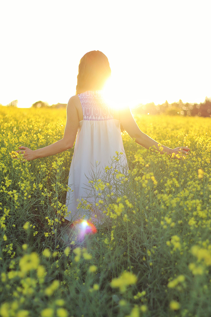 Here Comes the Sun | Carefree Summer Style in a Canola Field | Calgary Fashion Blogger // JustineCelina.com