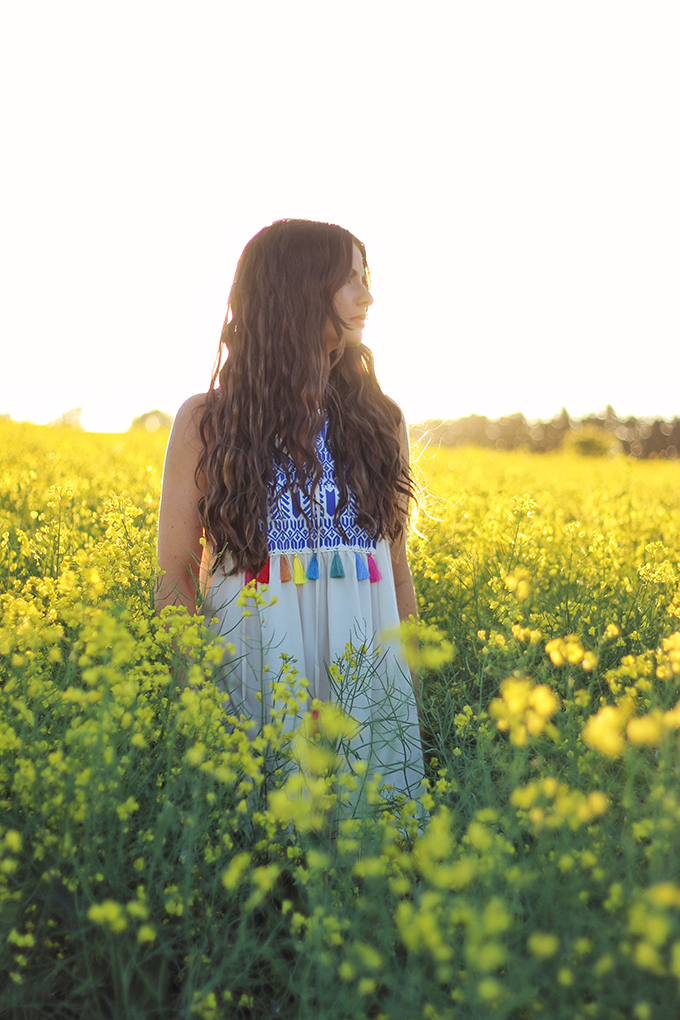 Here Comes the Sun | Carefree Summer Style in a Canola Field | Calgary Fashion Blogger // JustineCelina.com