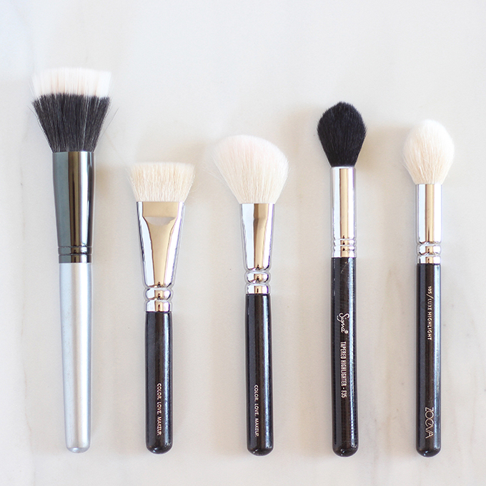 Makeup Brush 101 | Your Complete Guide to Makeup Brushes and How to Use Them | The Best Bronzer, Blush and Highlight Brushes // JustineCelina.com