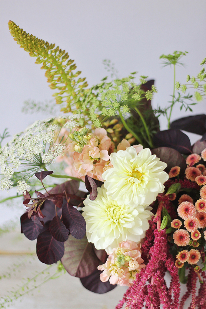 An Introduction to Autumn Flowers | Autumn Arrangement with Stock // JustineCelina.com x Rebecca Dawn Design