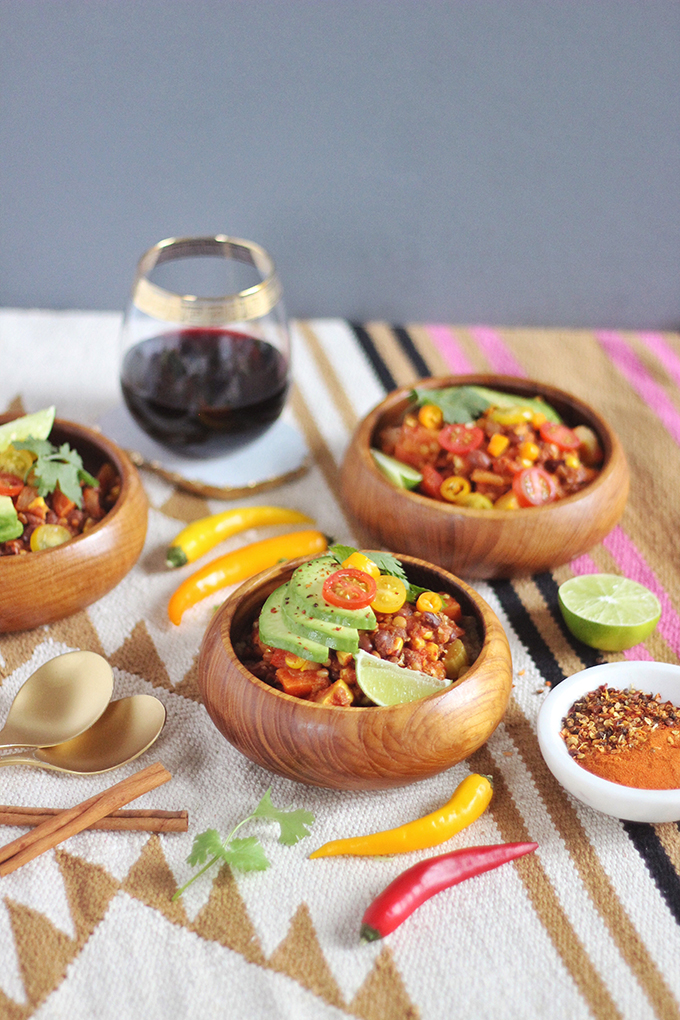 Indian Summer Vegan Chili | A HomeSense Gourmet Food Story // JustineCelina.com