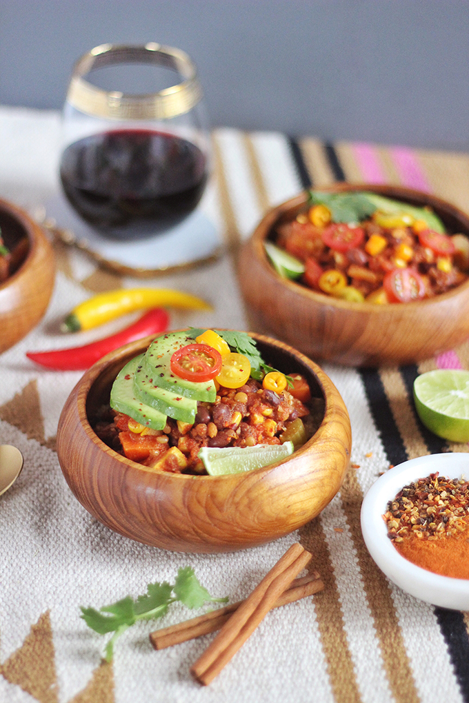 Indian Summer Vegan Chili | A HomeSense Gourmet Food Story // JustineCelina.com