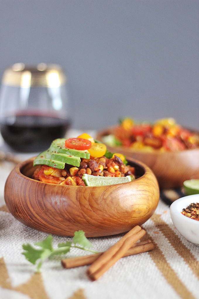 Indian Summer Vegan Chili | A HomeSense Gourmet Food Story // JustineCelina.com