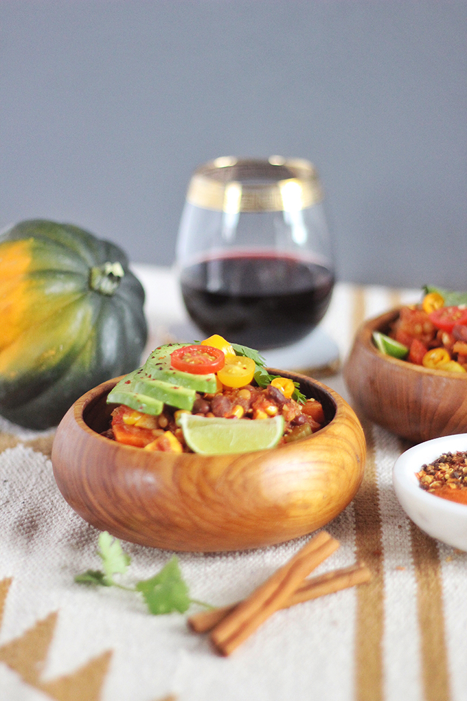 Indian Summer Vegan Chili | A HomeSense Gourmet Food Story // JustineCelina.com