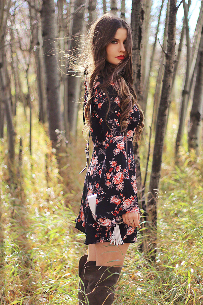 Autumn 2016 Trend Guide | New Romantic | 70's Inspired Fall Floral Dresses // JustineCelina.com