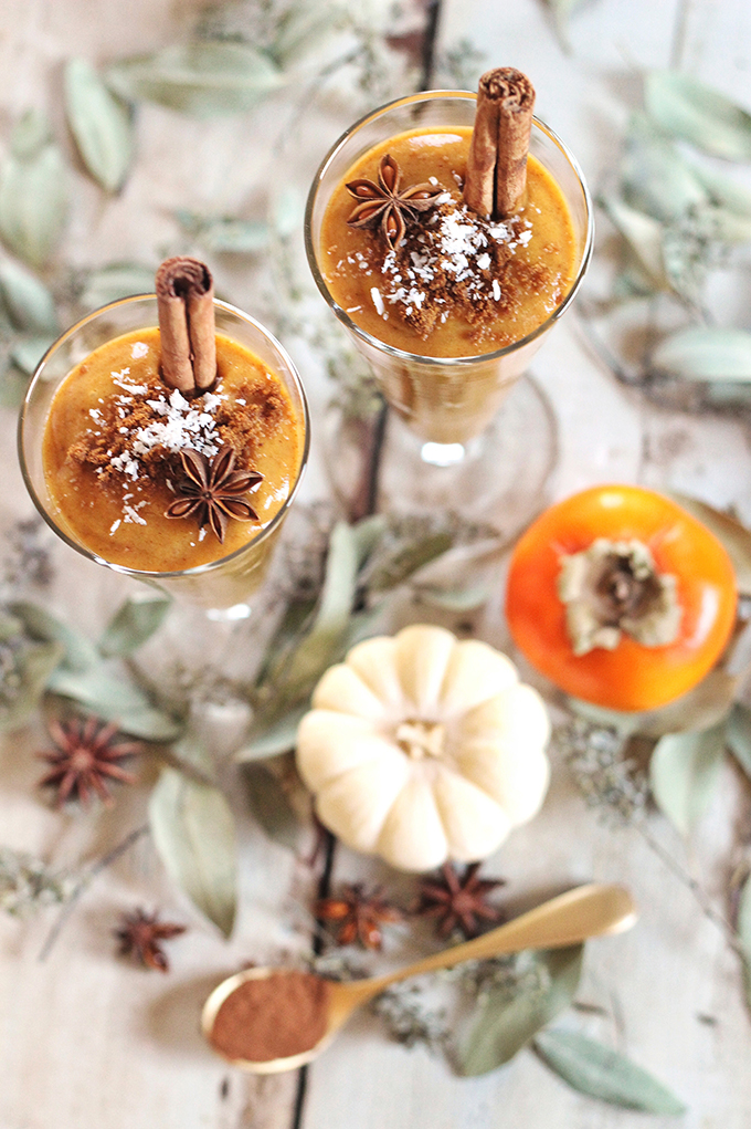 Spicy Pumpkin Persimmon Smoothie // JustineCelina.com