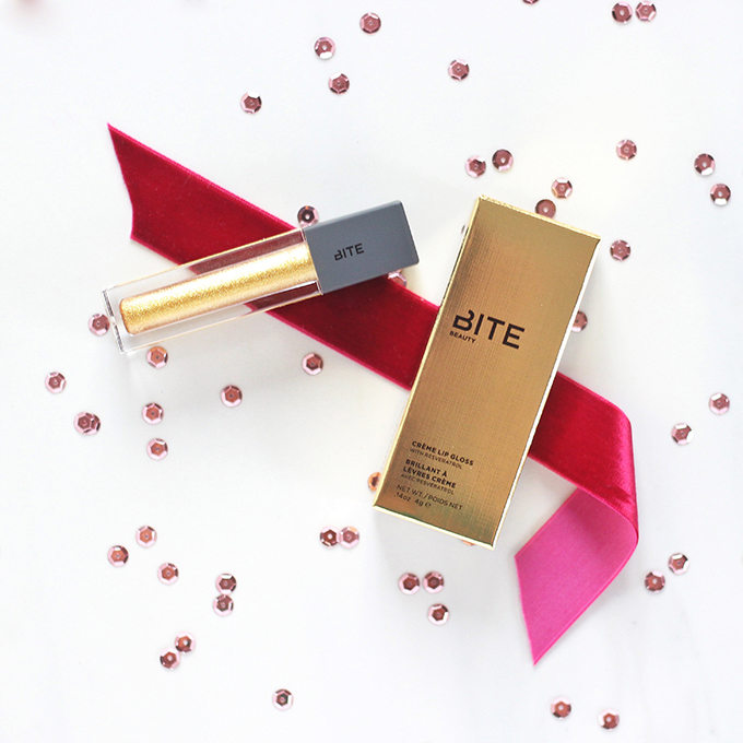 Holiday 2016 Gift Guide for Beauty Lovers |Bite Beauty Gold Crème Lip Gloss Photos, Review // JustineCelina.com