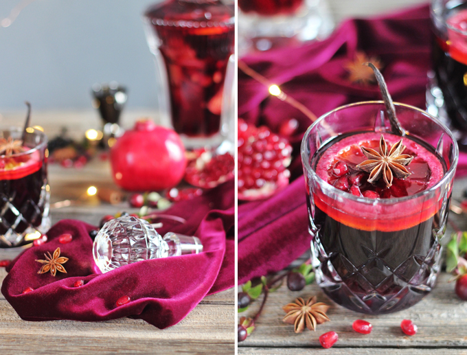 Vanilla Pomegranate Mulled Wine // JustineCelina.com