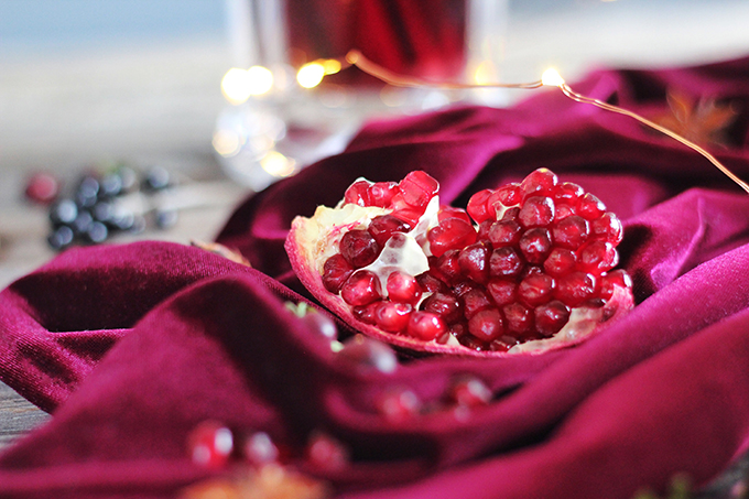 Vanilla Pomegranate Mulled Wine Ingredients // JustineCelina.com