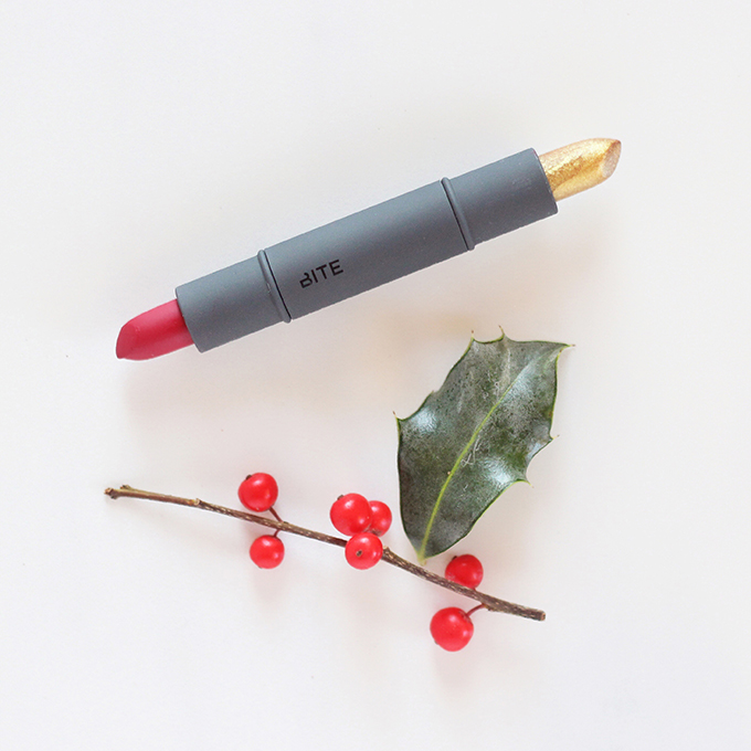 Bite Beauty Amuse Bouche Lipstick Duo in Sour Cherry / Gold Photos, Review, Swatches | 5 Festive Lipsticks to Try This Holiday Season // JustineCelina.com 