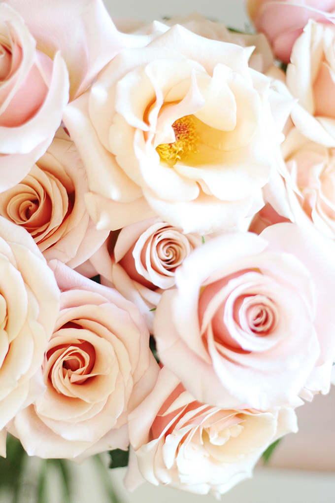 All About Roses | Mother of Pearl Hand Bouquet // JustineCelina.com x Rebecca Dawn Design