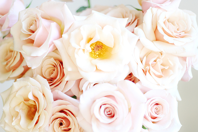 All About Roses | Mother of Pearl Hand Bouquet // JustineCelina.com x Rebecca Dawn Design