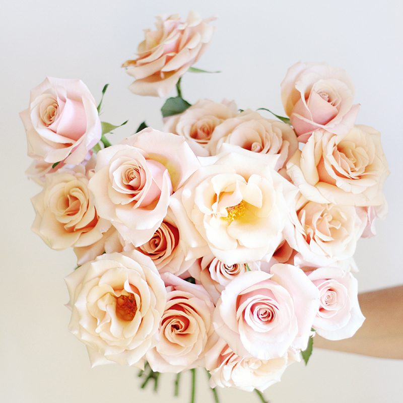 All About Roses | Mother of Pearl Hand Bouquet // JustineCelina.com x Rebecca Dawn Design