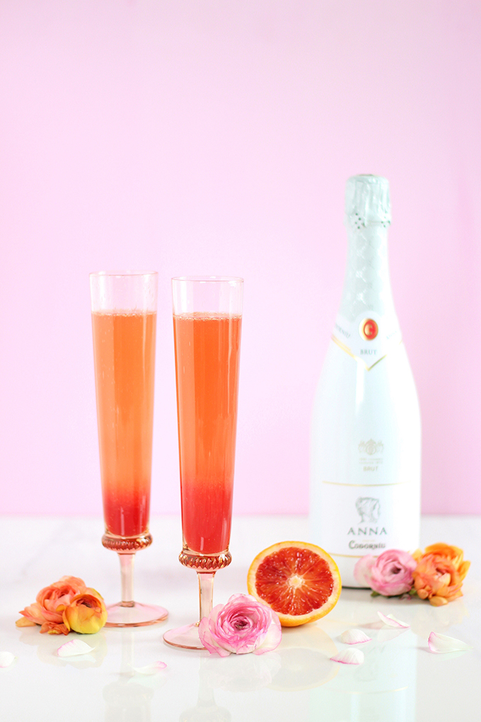 Blood Orange Creamsicle Mimosas // JustineCelina.com