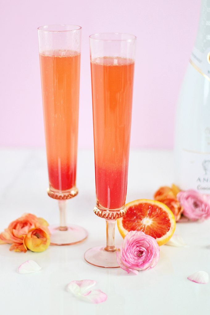 Blood Orange Creamsicle Mimosas // JustineCelina.com