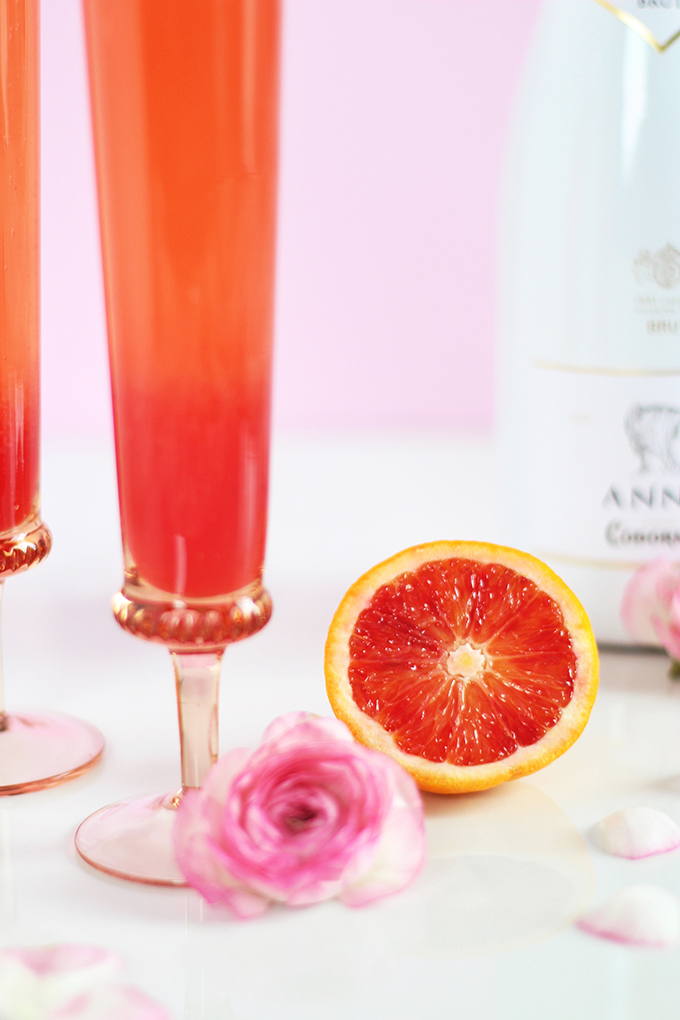 Blood Orange Creamsicle Mimosas // JustineCelina.com