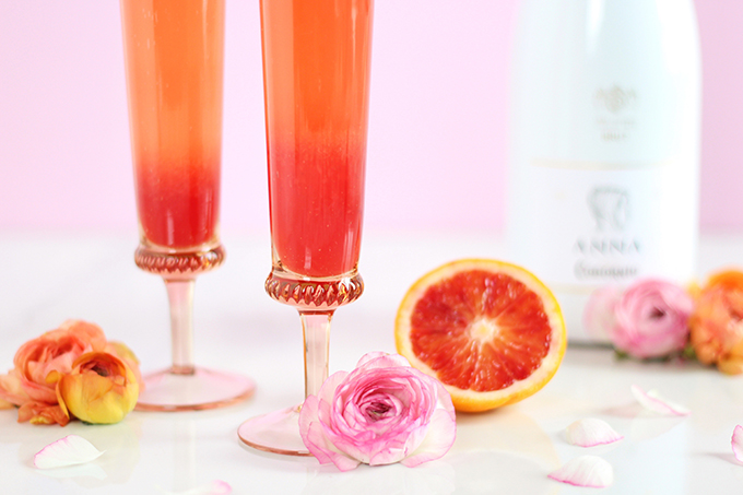 Blood Orange Creamsicle Mimosas // JustineCelina.com