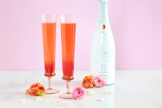 Blood Orange Creamsicle Mimosas // JustineCelina.com