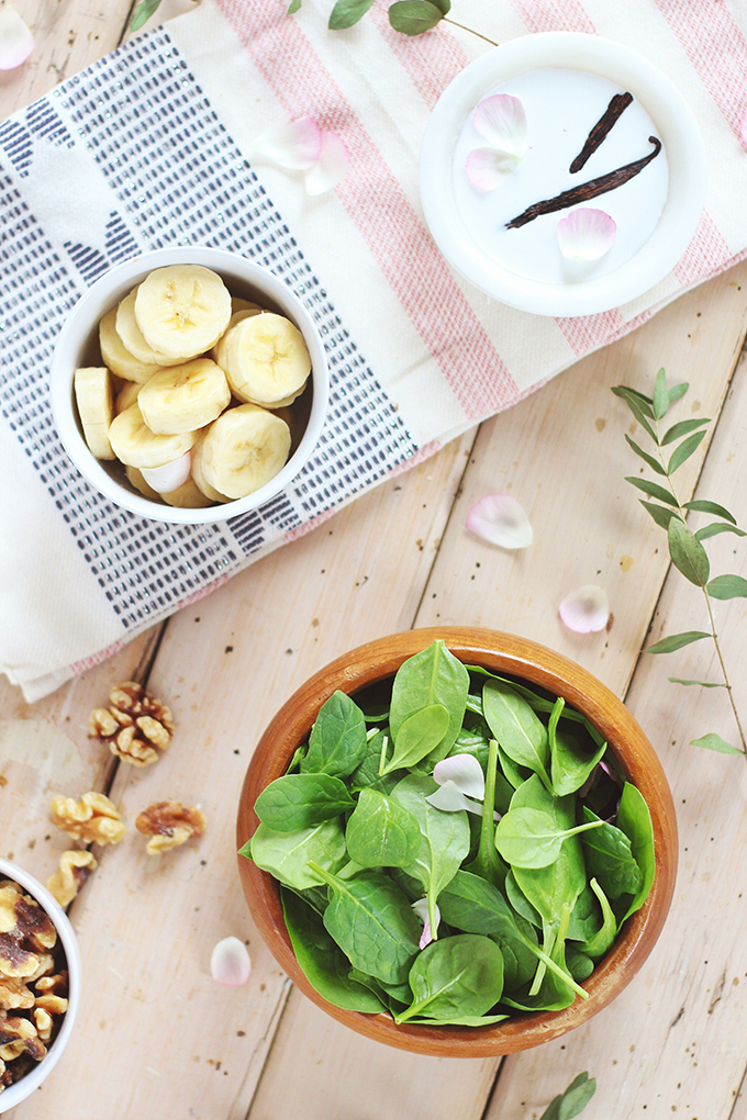 Pantone Inspired Banana Walnut Green Smoothie Bowl Ingredients // JustineCelina.com