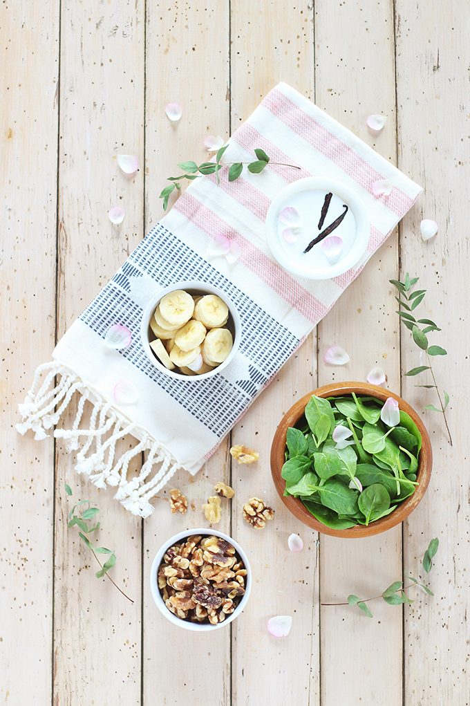 Pantone Inspired Banana Walnut Green Smoothie Bowl Ingredients // JustineCelina.com