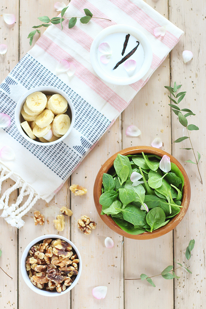 Pantone Inspired Banana Walnut Green Smoothie Bowl Ingredients // JustineCelina.com