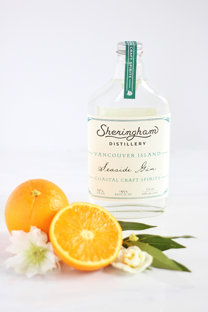 Sheringham Distillery Seaside Gin | Vancouver Island | Coastal Orange Blossom Gin Cocktail // JustineCelina.com