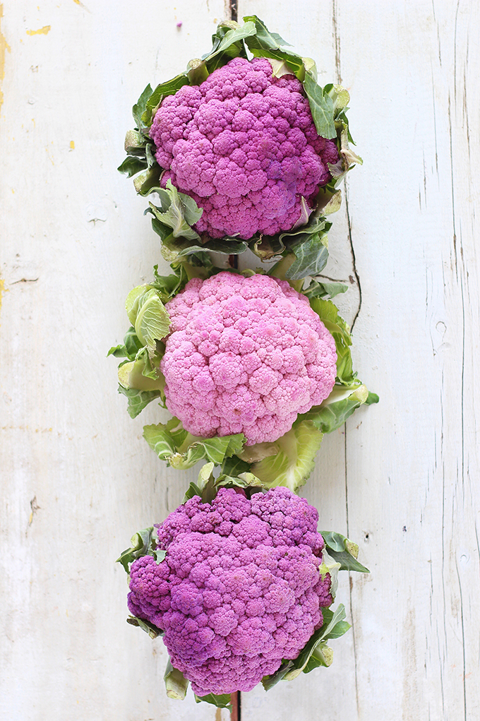 How to Roast a Whole Purple Cauliflower // JustineCelina.com 