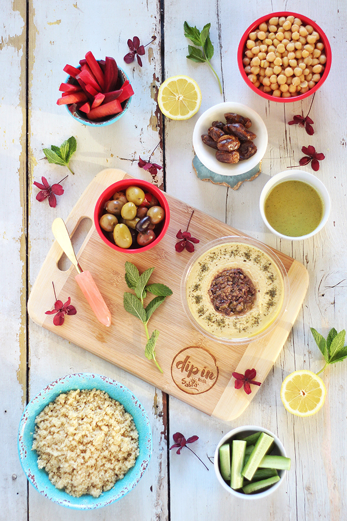 Mediterranean Rainbow Buddha Bowl | Created in Partnership with Sabra Canada #sponsored // JustineCelina.com | #glutenfree #dairyfree #vegan