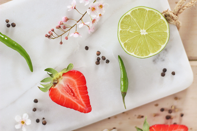 Spiced Strawberry Watermelon Gazpacho Ingredients // JustineCelina.com