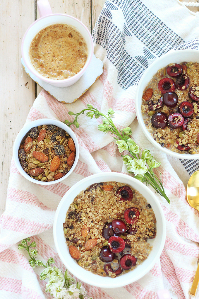 Protein Packed Cherry Almond Granola // JustineCelina.com