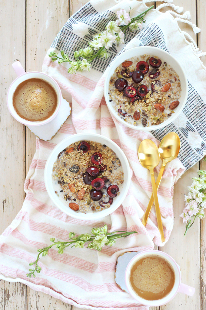 Protein Packed Cherry Almond Granola // JustineCelina.com