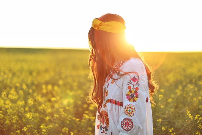 Flowerchild | Canola fields in rural Alberta, Canada // JustineCelina.com