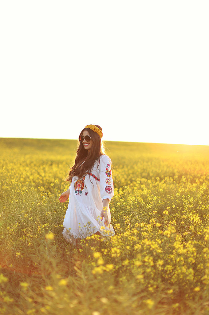 Flowerchild | Canola fields in rural Alberta, Canada // JustineCelina.com