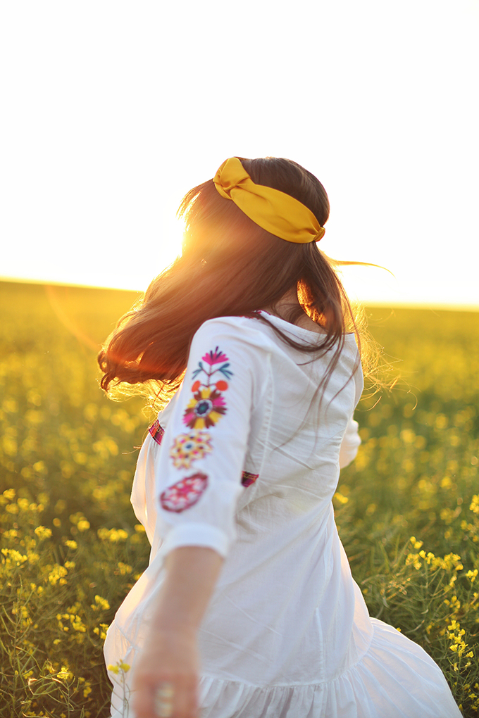 Flowerchild | Canola fields in rural Alberta, Canada // JustineCelina.com