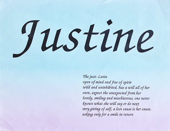 Flowerchild | Justine Name Meaning // JustineCelina.com