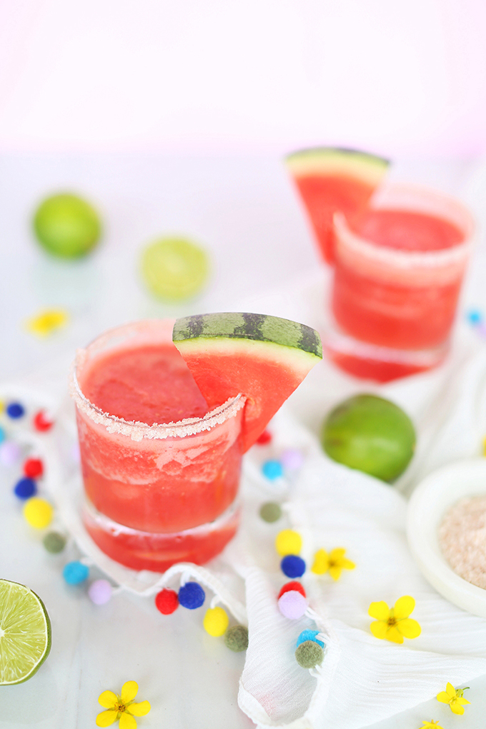 Watermelon Frosé Margaritas // JustineCelina.com