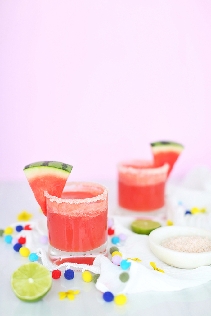 Watermelon Frosé Margaritas // JustineCelina.com